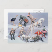 ハンプティ・ダンプティ・サーカス曲芸師と不気味な ポストカード (正面/裏面)