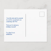 ハンプティ・ダンプティ・テーマの子どもたちありがとう ポストカード (裏面)