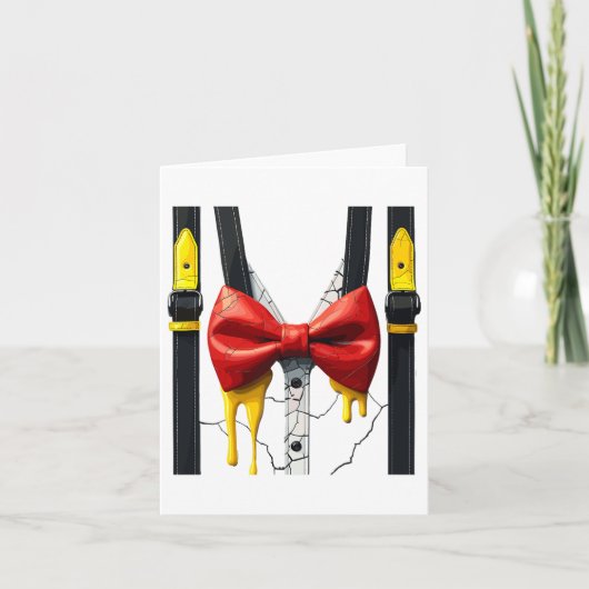 ハンプティ・ダンプティ・ハロウィーンのコスチュームにひび卵 カード (正面)