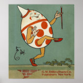 ハンプティ・ダンプティ、ヴィンテージ・マザー・グース・ナースリーライム ポスター (正面)