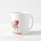 ハンプデイキャメルクリスマスサンタ コーヒーマグカップ (正面右)