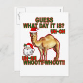 ハンプデイキャメルサンタクリスマスTシャツNJ.png シーズンポストカード (正面/裏面)