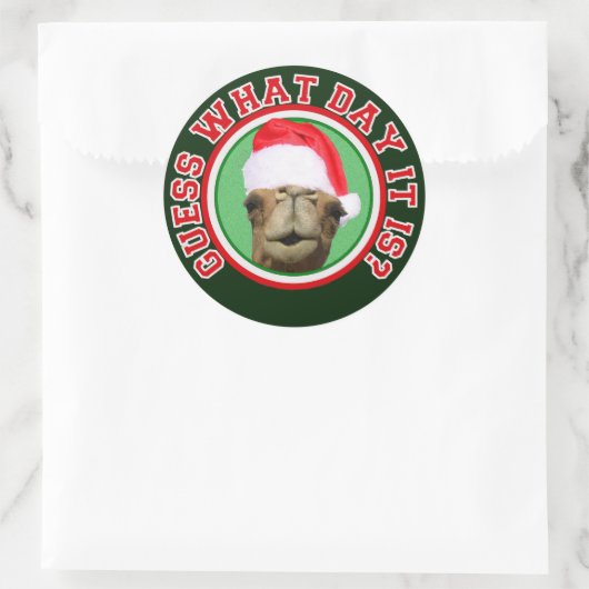 ハンプデイラクダそれがクリスマスである日を推測 ラウンドシール (バッグ)