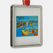 ハンプトンのビーチのニューハンプシャーNH古い旅行記念品 メタルオーナメント (右)