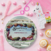 ハンプトンのビーチのヴィンテージの郵便はがきはめっきします9つを ペーパープレート (パーティー)