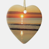 ハンプトンのビーチニューハンプシャーに沿う日の出 セラミックオーナメント (右)