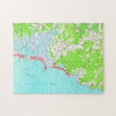 ハンプトンのビーチニューハンプシャー(1957年)のヴィンテージの地図 ジグソーパズル (横)