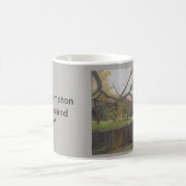 ハンプトンの東のロングアイランドの美しい町の池 コーヒーマグカップ (中央)