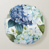 ハンプトンズアジサイのクッション ラウンドクッション (正面)