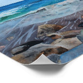 ハンプトンビーチウォーターカラーアーカイブプリント ポスター (角)