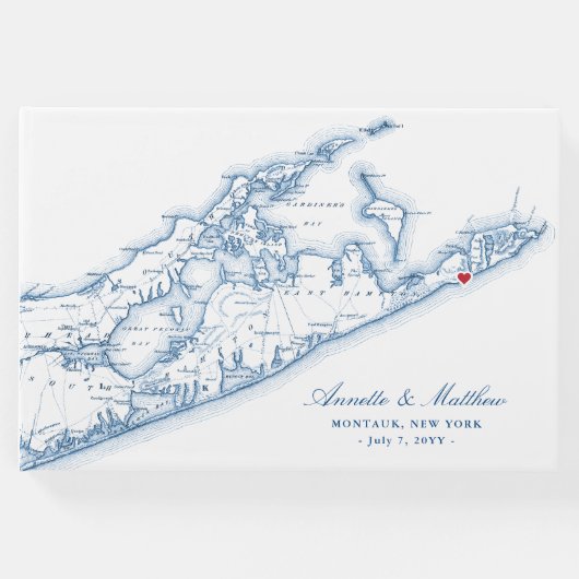 ハンプトンモントーク海軍ブルーデスティネーションウェディング ゲストブック (正面)