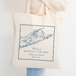 ハンプトンモントーク結婚のウェルカムトートバッグ トートバッグ