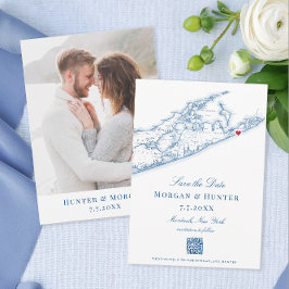 ハンプトンモントーク結婚のQRエレガントコード セーブザデート