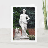 ハンプトン・コート庭園の男性像, イギリス カード (正面)