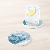 ハンプバックスブルーヴィンテージマップ コースター (側面)