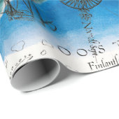 ハンプバックファミリーヴィンテージマップ ラッピングペーパー (ロールコーナー)