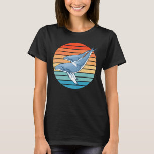 ハンプバックホエールオンレトロサンセットTシャツ Tシャツ