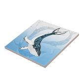 ハンプバックホエールトバルブルーアート タイル (側面)