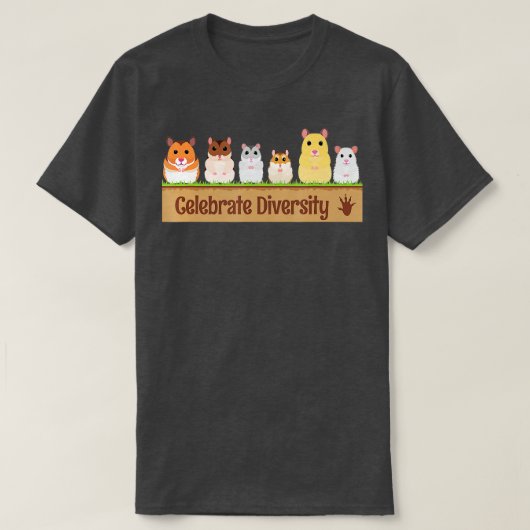 ハンプ祝スターLの可愛いダイバーシティペットの飼い主 Tシャツ (デザイン正面)