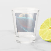 ハンプ飛んでいるバックホエールムーンライトシースターリーフォレスト ショットグラス (裏面)