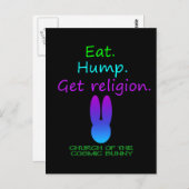 ハンプ食べ宗教宇宙的バニー ポストカード (正面/裏面)