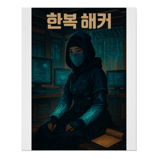 ハンボックハッカー – 韓国人女性スパイ ポスター (正面)