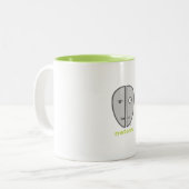 ハンボット。合成。 ツートーンマグカップ (正面左)