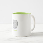 ハンボット。合成。 ツートーンマグカップ (正面右)