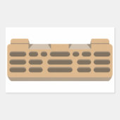ハンボードのボルダリング登山トレーニングボード 長方形シール (正面)