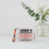 ハンマキハンマーと爪、 ネイル名刺 名刺 (スタンド正面)