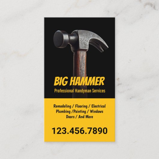 ハンマリービッグハンマー修理サービス 名刺 (正面)