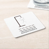 ハンマンゲームパーティーコースター スクエアペーパーコースター (アングル)