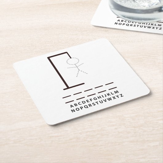 ハンマンゲームパーティーコースター スクエアペーパーコースター (アングル)