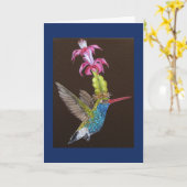 ハンマンバードグリーティングカードをオリバー カード (黄色い花)