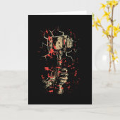 ハンマーおもしろい，道具，職人，大工， カード (黄色い花)