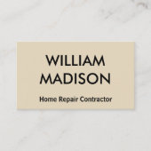 ハンマーで住宅修理業者をパーソナライズ 名刺 (正面)