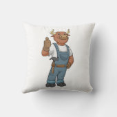 ハンマーで手つかずの雄牛 クッション (裏面)