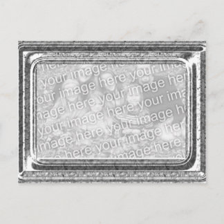 ハンマーで打たれたシルバーフレーム写真テンプレートの挨 ポストカード