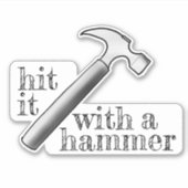 ハンマーで打つ シール (正面)