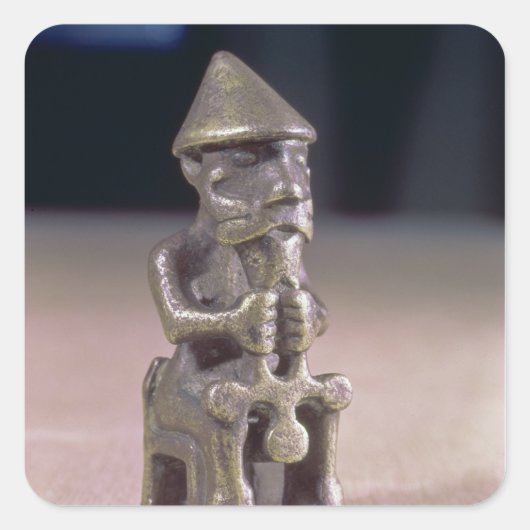 ハンマーとのトール、小像はアイスランドで見つけました スクエアシール (正面)