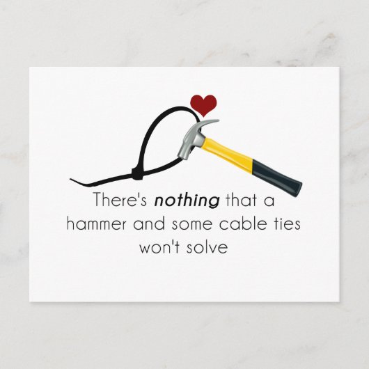 ハンマーとストラップ ポストカード (正面)