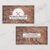 ハンマーとチゼル | 木目 名刺 (正面/裏面)