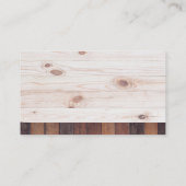 ハンマーとハードハット |木材 名刺 (裏面)