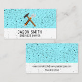 ハンマーとレンチ |建築 |斑点 名刺 (正面/裏面)