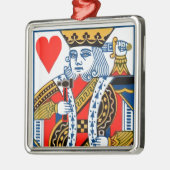 ハンマーと剣を持つハートの王 メタルオーナメント (左)