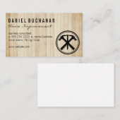 ハンマーと爪、 ネイル | 大工 | ウッド 名刺 (正面/裏面)