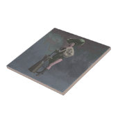 ハンマーと金床を持つヴィンテージの女性 タイル (側面)