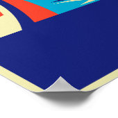 ハンマーと金床を持つ鍛冶職人 ポスター (角)