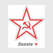 ハンマーと鎌の星(赤) シール (シート)