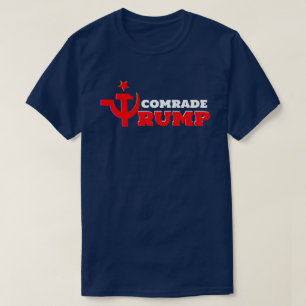 ハンマーと鎌ロシアの付き同志トランプ Tシャツ